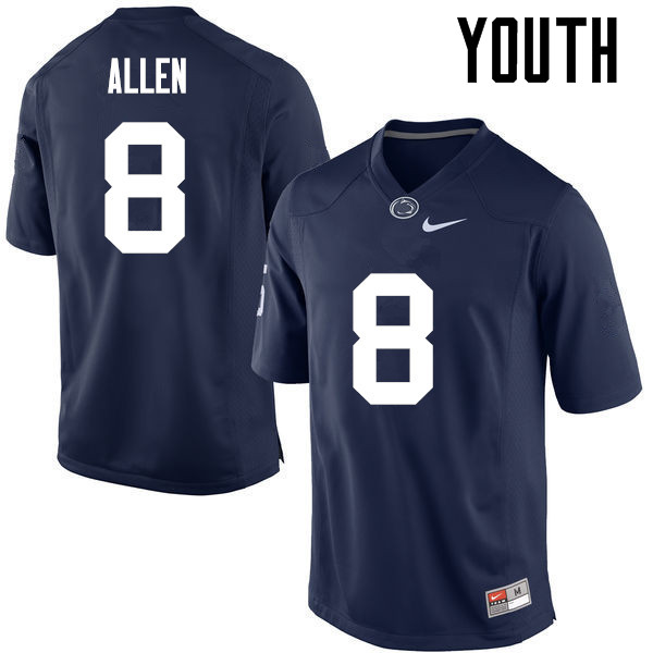 Youth Penn State Nittany Lions #8 Mark Allen College Football Jerseys-Navy - Click Image to Close